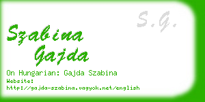 szabina gajda business card